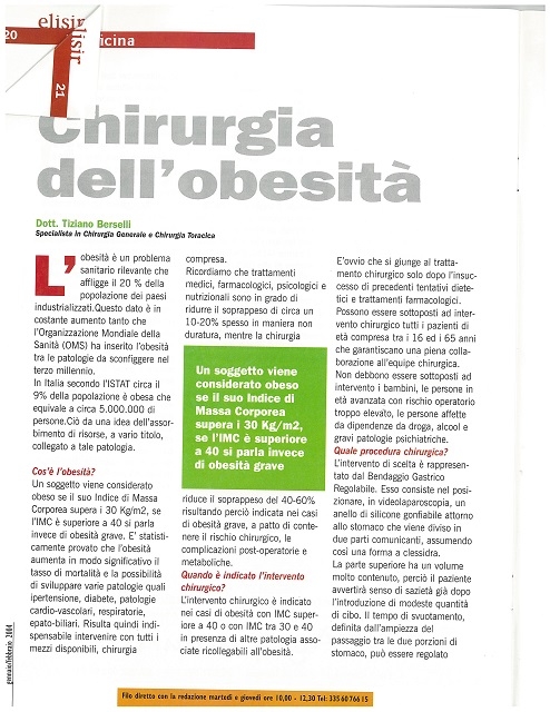 progetto chirurgia dell'obesita foto